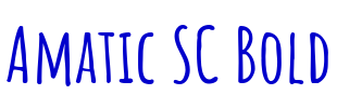 Amatic SC Bold लिपि